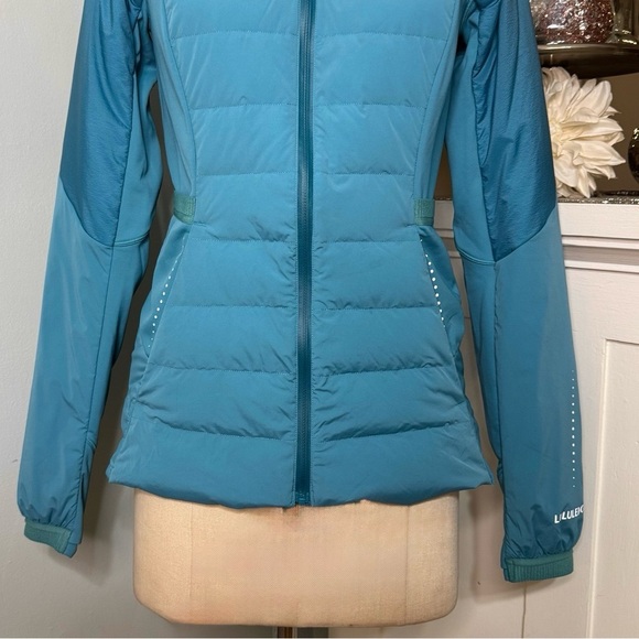 Lululemon Down For It All Jacket Winter Coat Oceanic Size 6 Small - Picture 5 of 14